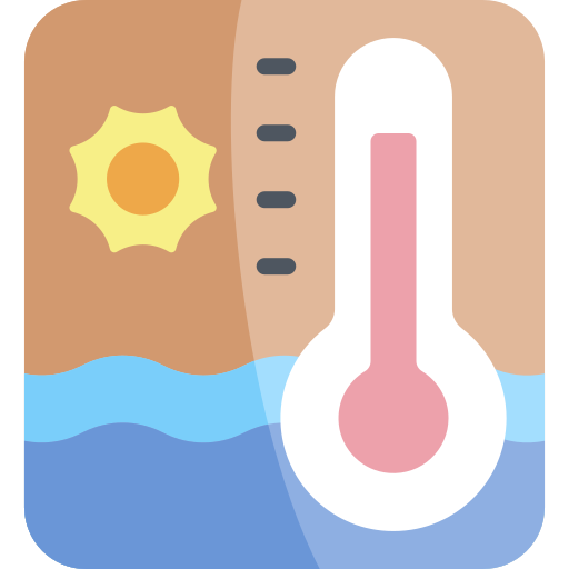 thermometer Kawaii Flat icoon