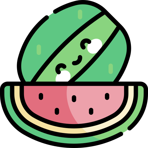 スイカ Kawaii Lineal color icon