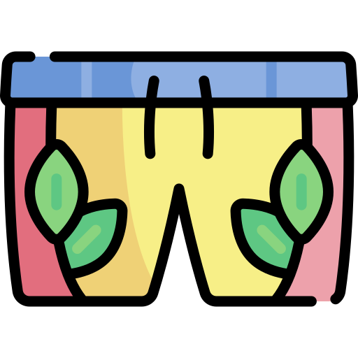 pantaloncini Kawaii Lineal color icona