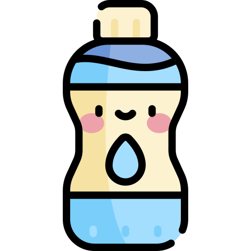 Бутылка с водой Kawaii Lineal color иконка