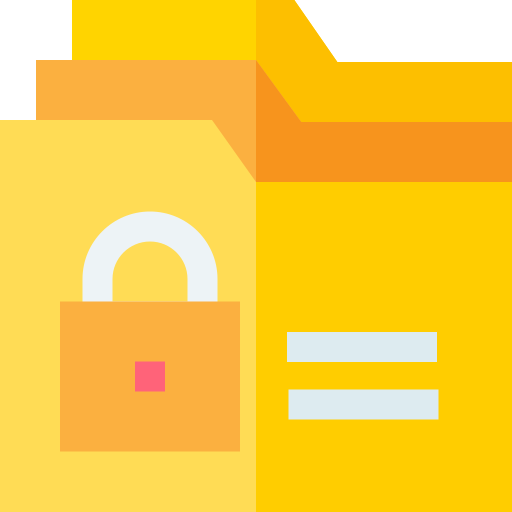 Data security Basic Straight Flat icon