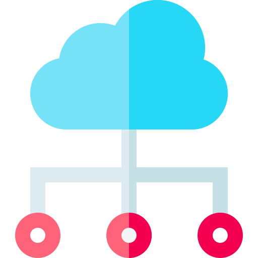 Nube Basic Straight Flat icono