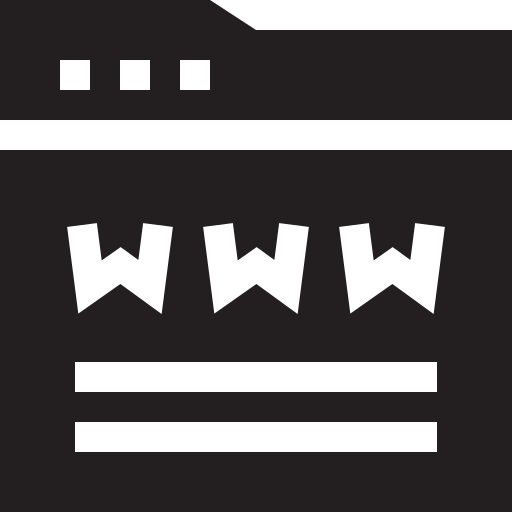 Sitio web Basic Straight Filled icono