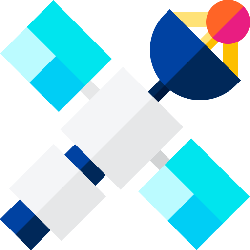 satelliet Basic Straight Flat icoon