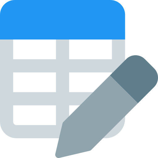 Edit table Pixel Perfect Flat icon