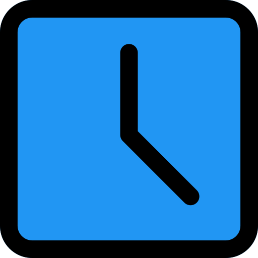 Reloj Pixel Perfect Lineal Color icono