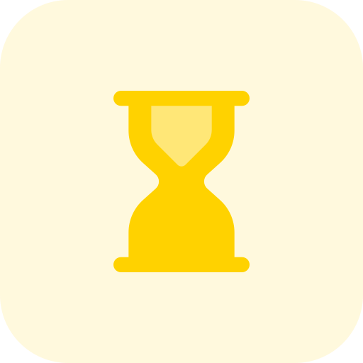 Reloj de arena Pixel Perfect Tritone icono