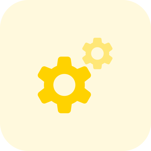 Cogwheel Pixel Perfect Tritone icon