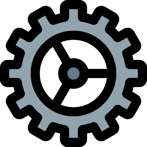 Cogwheel Pixel Perfect Lineal Color icon