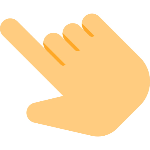 hand Pixel Perfect Flat icoon