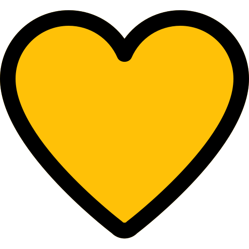 Corazón Pixel Perfect Lineal Color icono