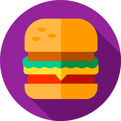 Burger Flat Circular Flat icon