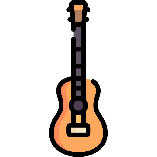 akustische gitarre Special Lineal color icon