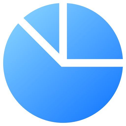 gráfico circular Generic gradient fill icono