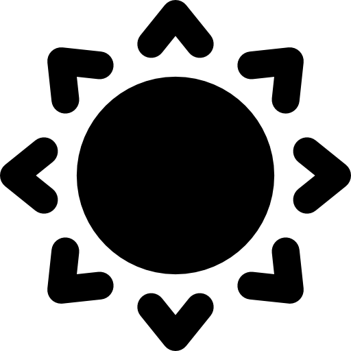 słońce Basic Rounded Filled ikona