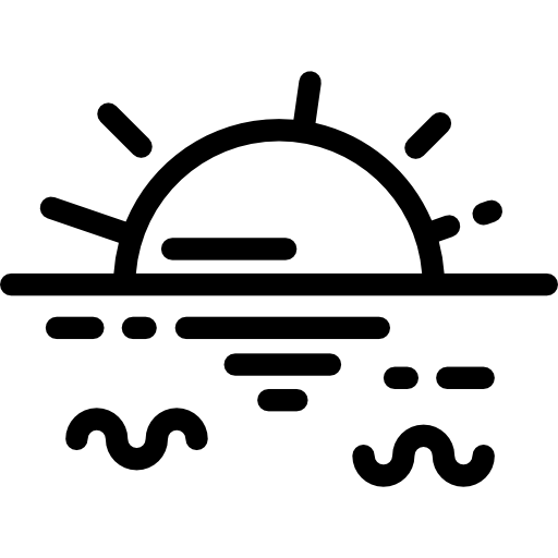 zachód słońca Detailed Rounded Lineal ikona