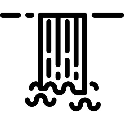 cascata Detailed Rounded Lineal Ícone