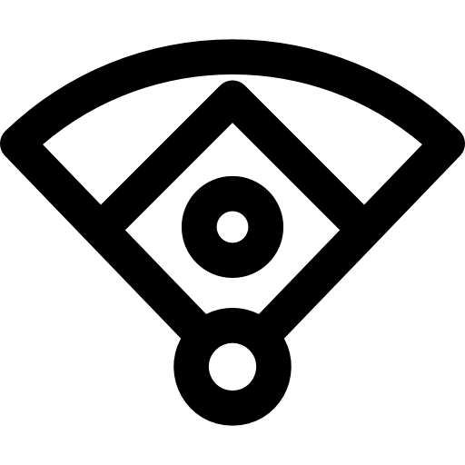 diamant de baseball Basic Rounded Lineal Icône