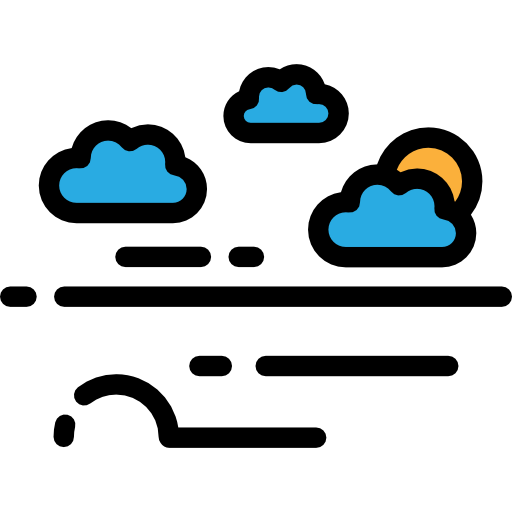 Cloudy Detailed Rounded Lineal color icon