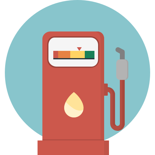 Gas station Pixel Perfect Flat icon