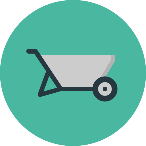 Wheelbarrow Pixel Perfect Flat icon