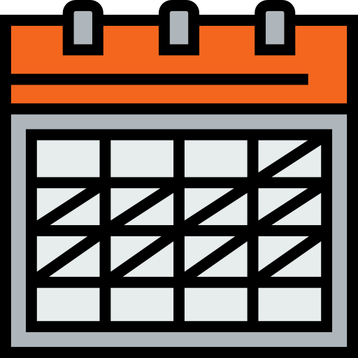 calendario Detailed Straight Lineal color icono