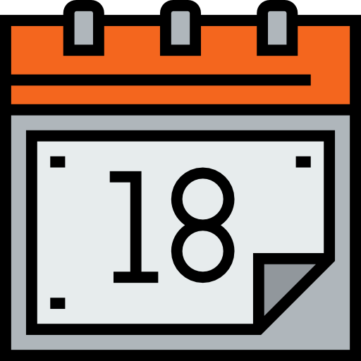 kalendarz Detailed Straight Lineal color ikona