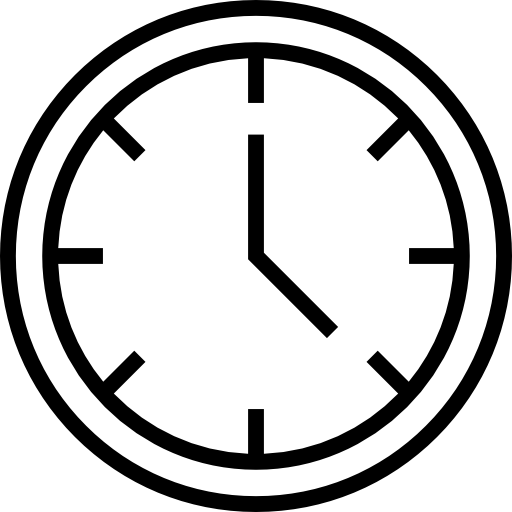 時計 Detailed Straight Lineal icon