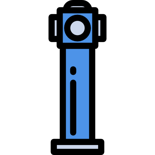 消火栓 Detailed Rounded Lineal color icon