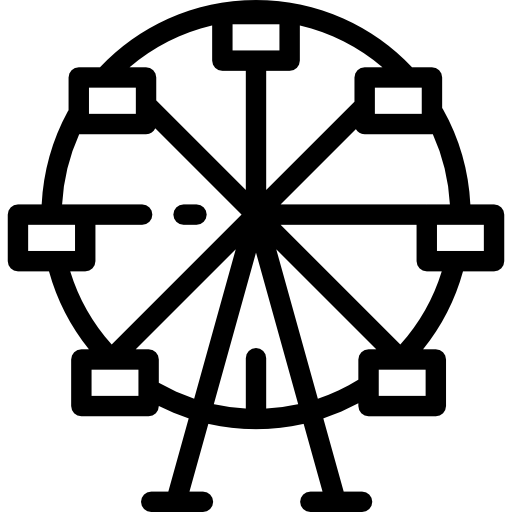 Ferris wheel Detailed Rounded Lineal icon