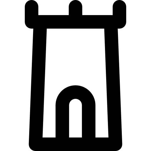 torre Basic Rounded Lineal icona