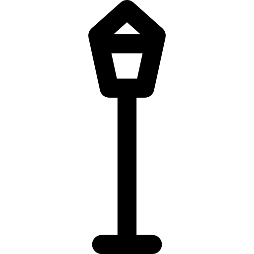 słup latarni ulicznej Basic Rounded Lineal ikona