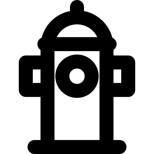 boca de incendio Basic Rounded Lineal icono