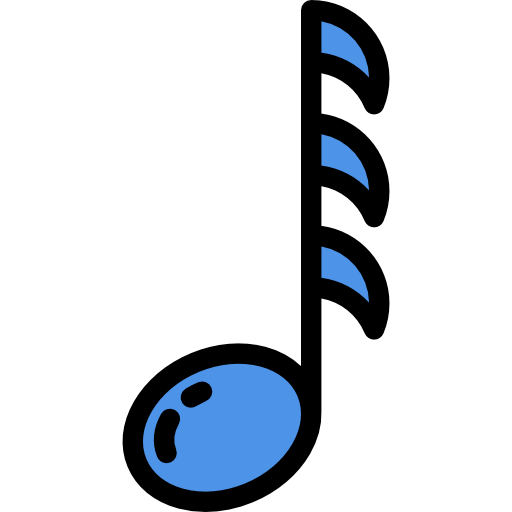 demisemiquaver Detailed Rounded Lineal color Icône