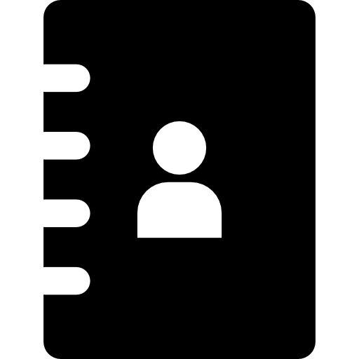 directorio telefónico Basic Rounded Filled icono