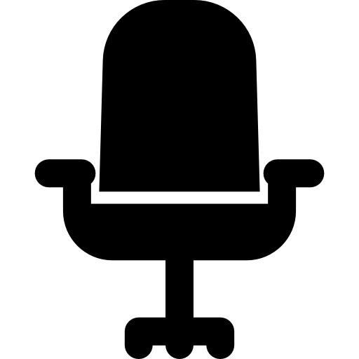 Office chair Basic Rounded Filled icon