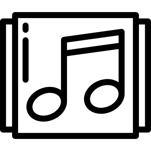 música Detailed Rounded Lineal icono