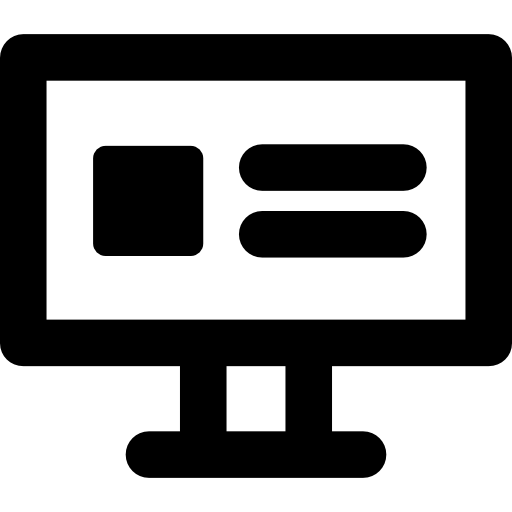 monitor Basic Rounded Lineal icono
