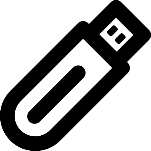 pendrive Basic Rounded Lineal icon