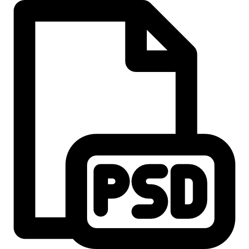 psd Basic Rounded Lineal Icône
