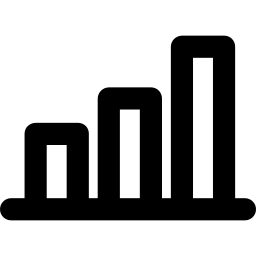 Bar chart Basic Rounded Lineal icon