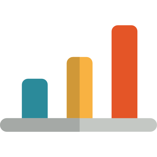 gráfico de barras Basic Rounded Flat icono