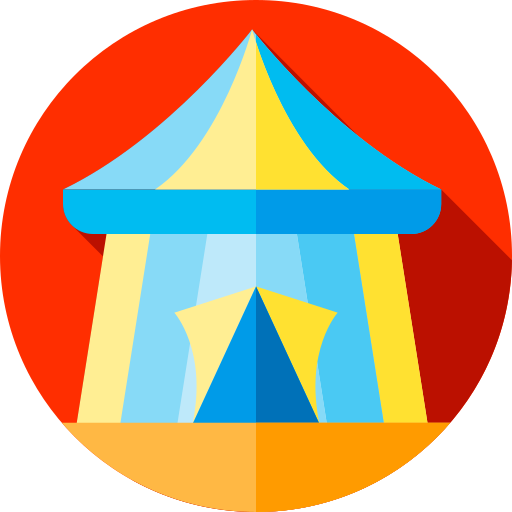 서커스 텐트 Flat Circular Flat icon