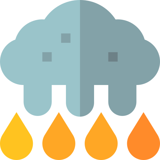 Acid rain Basic Straight Flat icon