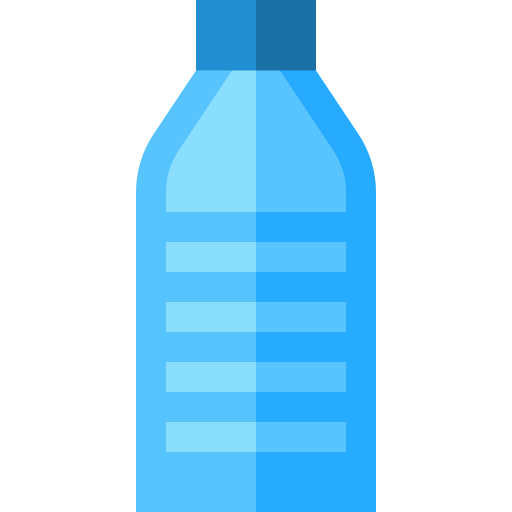 Plastic bottle Basic Straight Flat icon