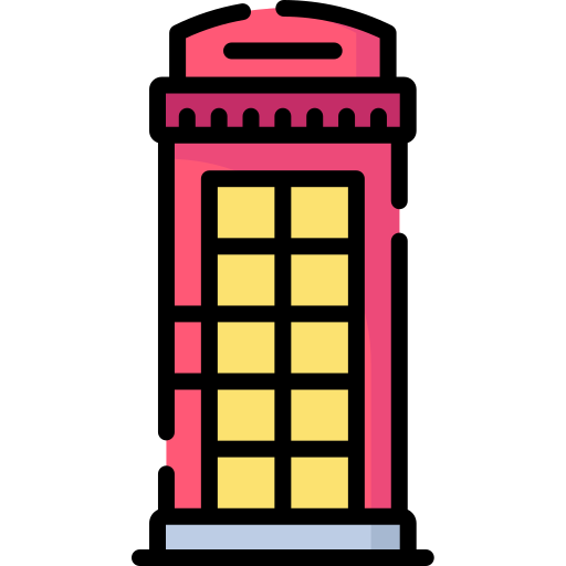 Telephone booth Special Lineal color icon