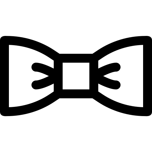 Gravata-borboleta Basic Rounded Lineal Ícone