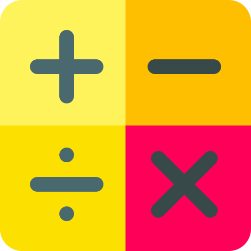 wiskunde Basic Rounded Flat icoon