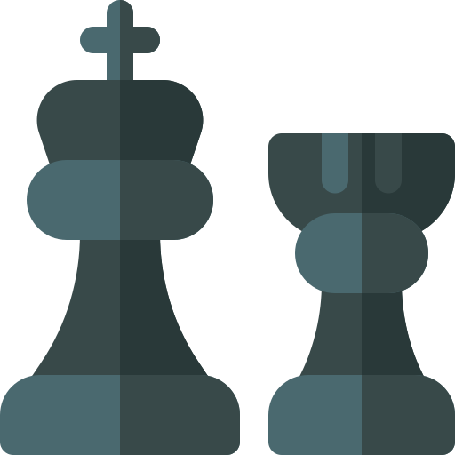Piezas de ajedrez Basic Rounded Flat icono