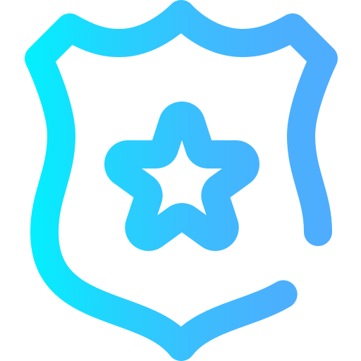 odznaka policyjna Super Basic Omission Gradient ikona